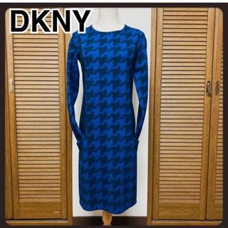 ダナキャランニューヨーク(DKNY)のDKNY 暖かい千鳥柄ワンピース US（サイズ日本サイズM）(ひざ丈ワンピース)