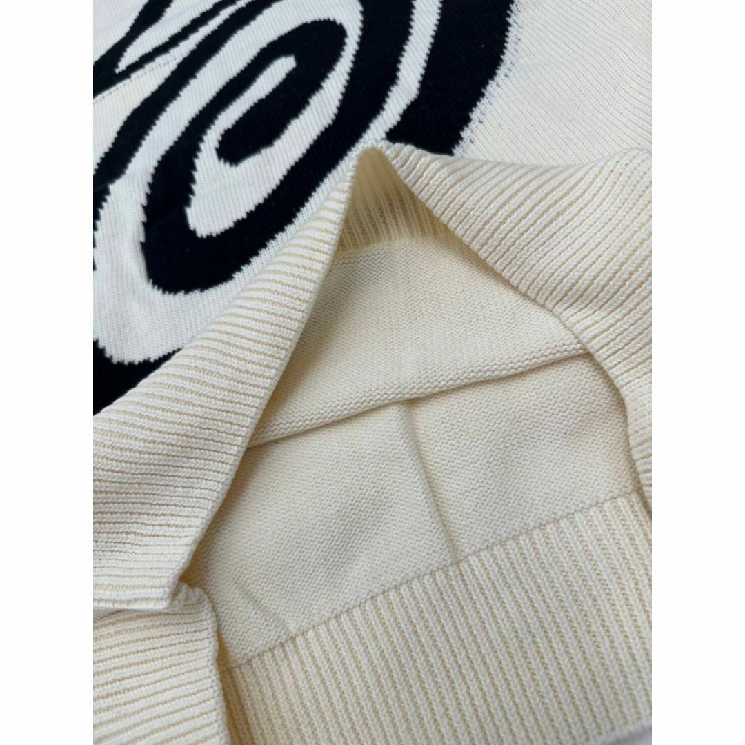 Lサイズ STUSSY CURLY SWEATER パーカー ニットセーター 白- Lサイズ STUSSY CURLY SWEATER パーカー ニットセーター 白-