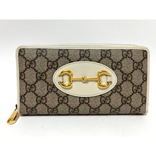 Gucci - GUCCI グッチ ファスナー財布 ホースビット GGスプリーム PVC