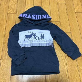 アナスイミニ(ANNA SUI mini)のアナスイミニ　アナと雪の女王コラボレーションパーカー(Tシャツ/カットソー)