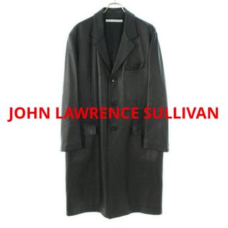 ジョンローレンスサリバン(JOHN LAWRENCE SULLIVAN)のジョンローレンスサリバン 19AW 羊革 シープレザーロングコート メンズ 46(レザージャケット)