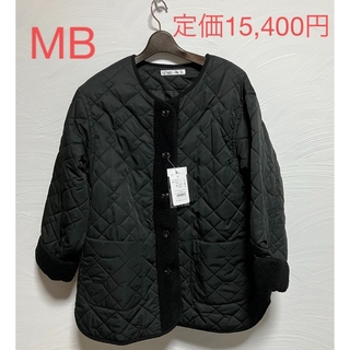 ミントブリーズ(MINT BREEZE)のMB タグ付新品　定価15,400円　ブラック　キルトジャケット　LL〜3L (ノーカラージャケット)