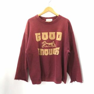 GOODENOUGH - GOOD ENOUGH GDEH 90s LOGO CREW NECK VINTAGE BURGUNDY ...