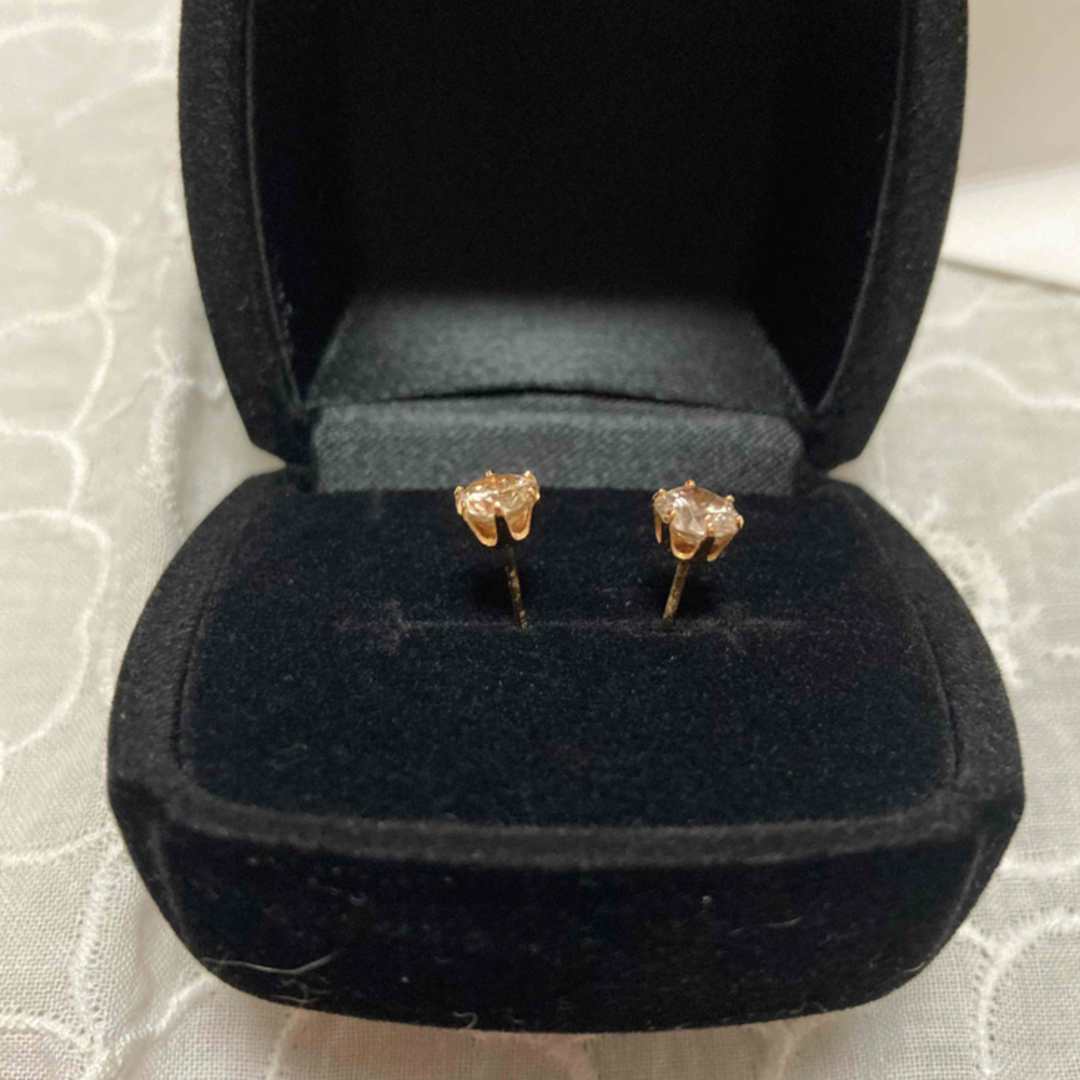 ぼぼ1ct ダイヤモンドピアス　ピンクゴールド レディースのアクセサリー(ピアス)の商品写真