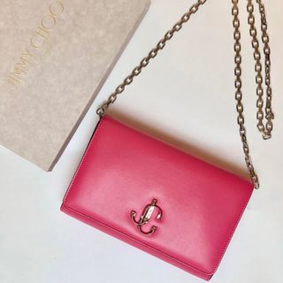 ジミーチュウ(JIMMY CHOO)のJimmy Choo ジミーチュウ JCロゴ クラッチ ショルダーバッグ ピンク(ショルダーバッグ)