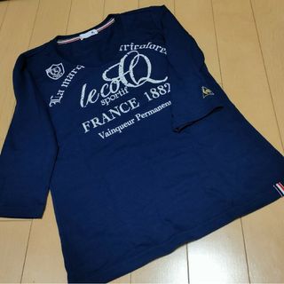 ルコックスポルティフ(le coq sportif)のルコック スポルティフ　長袖Ｔシャツ　七分袖　ネイビー　Mサイズ(Tシャツ(半袖/袖なし))