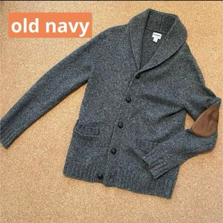 オールドネイビー(Old Navy)のold navy メンズ  ニットカーディガン　ガウン くるみボタン SPP M(カーディガン)