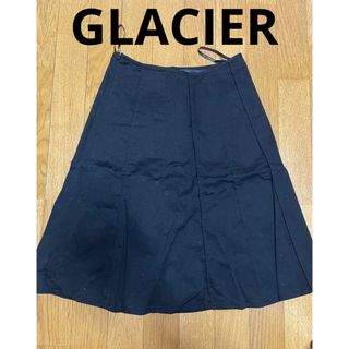 グラシア(GLACIER)のグラシア　M フレアスカート　黒　ブラック　膝丈　裏地付　大人　きれいめ　上品(ひざ丈スカート)