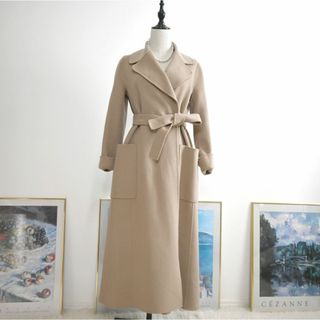 極美品✨　Max mara  フーデッドコート　ベルト付き　リアルト　赤　42