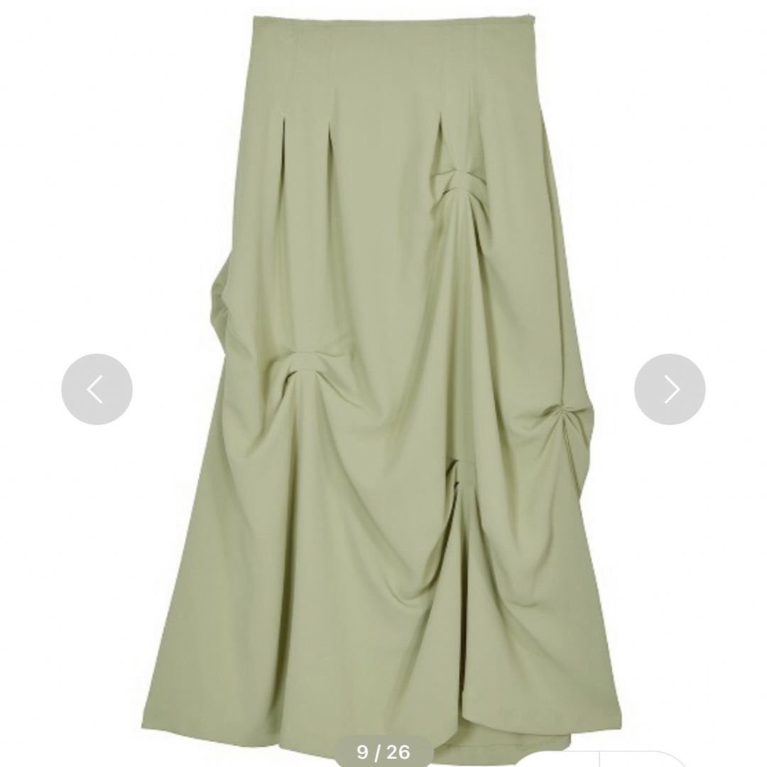 Ameri VINTAGE(アメリヴィンテージ)のAmeri  vintage random tuck hem skirt レディースのスカート(ロングスカート)の商品写真