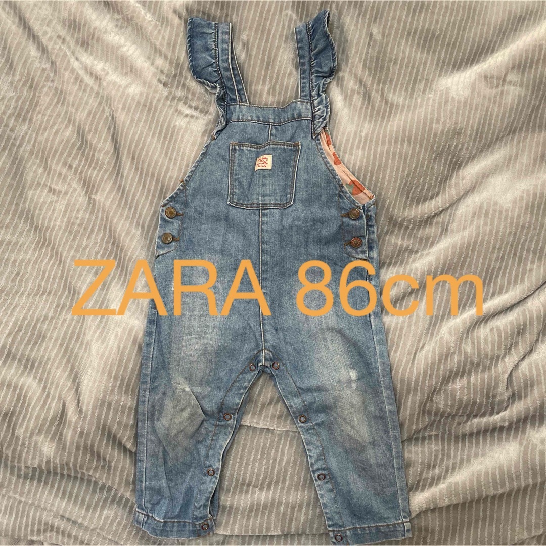 ZARA KIDS(ザラキッズ)のZARAデニムサロペット キッズ/ベビー/マタニティのベビー服(~85cm)(パンツ)の商品写真