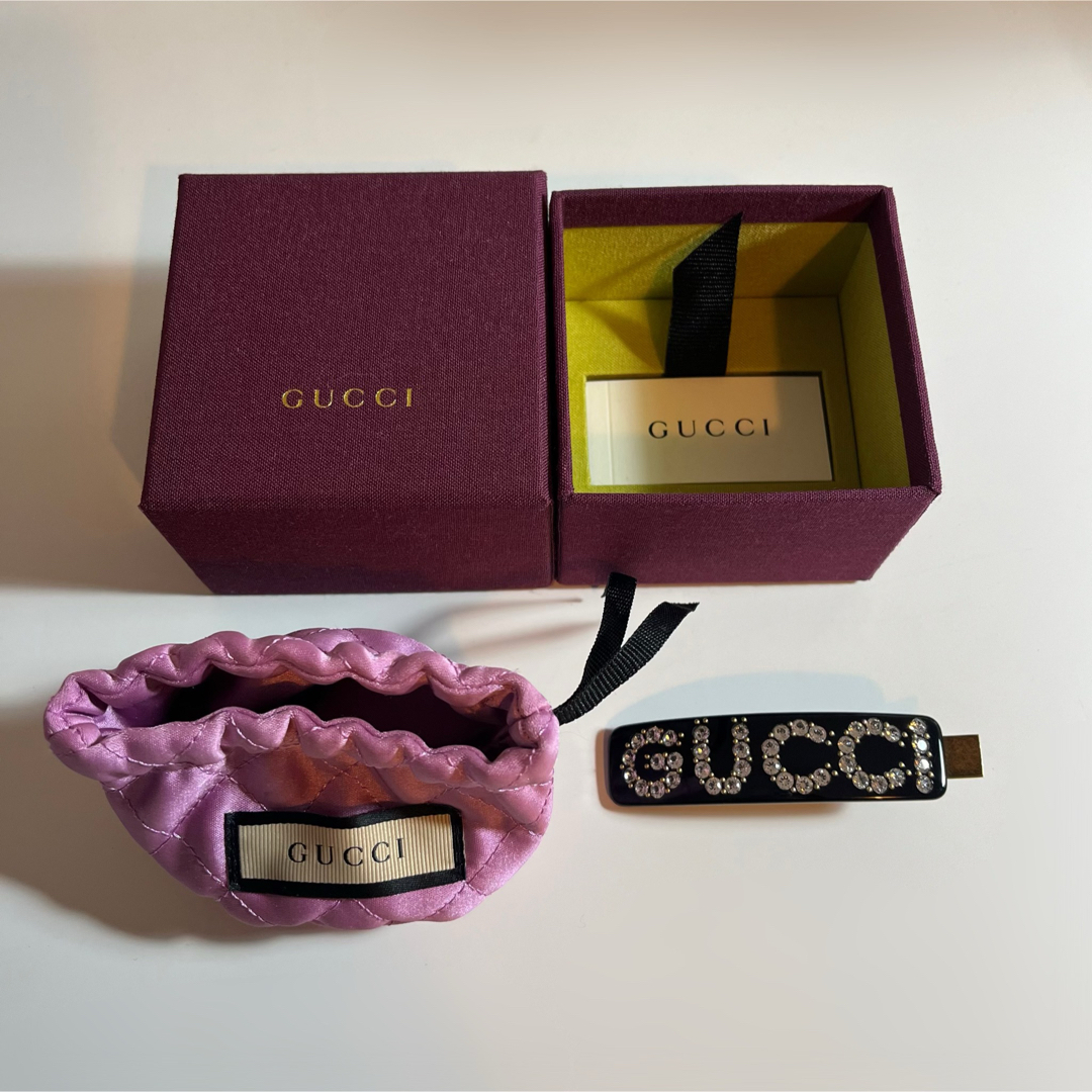 Gucci - GUCCI 「クリスタル グッチ シングル ヘアクリップ」の通販 by