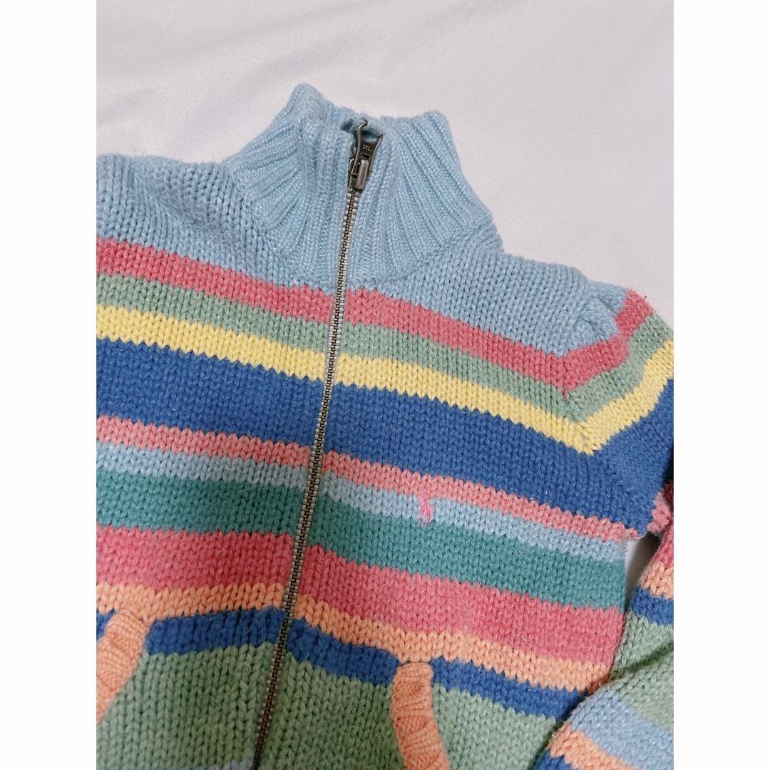 Ralph Lauren(ラルフローレン)のラルフローレン　カラフルジップニット キッズ/ベビー/マタニティのキッズ服女の子用(90cm~)(ニット)の商品写真