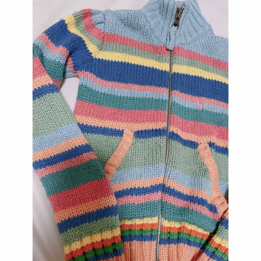 Ralph Lauren(ラルフローレン)のラルフローレン　カラフルジップニット キッズ/ベビー/マタニティのキッズ服女の子用(90cm~)(ニット)の商品写真