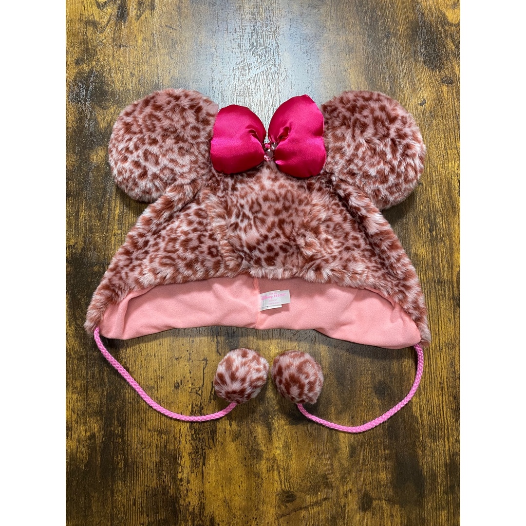ディズニー ピンク ヒョウ柄 ファンキャップ ミニー レオパード リボン | フリマアプリ ラクマ