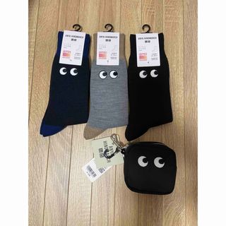 ユニクロ(UNIQLO)のアニヤハインドマーチ エコバッグ　靴下（23〜25㎝）4点セット(その他)