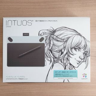 ワコム(Wacom)の【美品】ワコム Intuos Draw ペンモデル Sサイズ ホワイト(PC周辺機器)