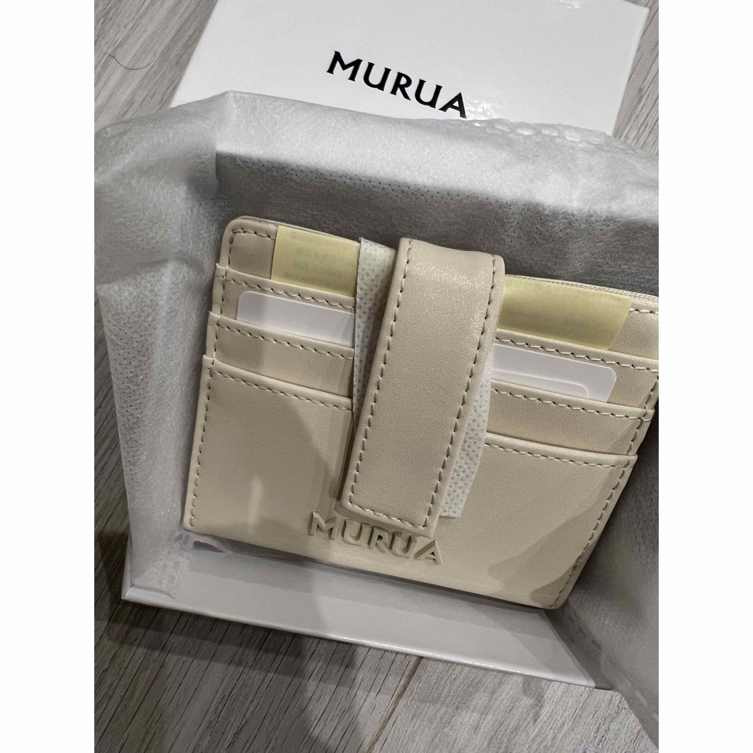 MURUA(ムルーア)のミニ財布 コンパクト財布 MURUA アイボリー キャッシュレス メンズのファッション小物(折り財布)の商品写真