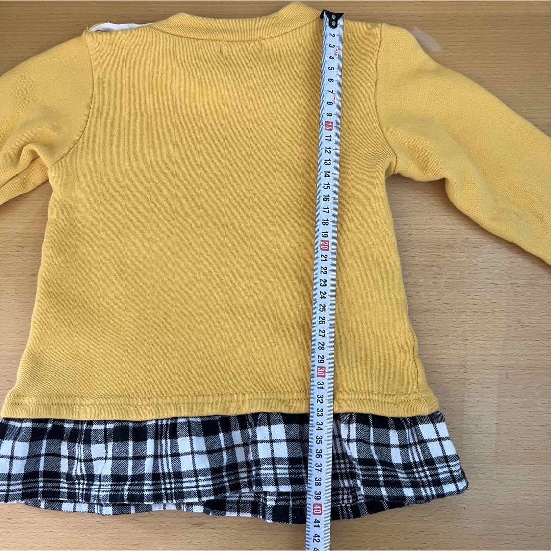 Youpi!(ユッピー)のYoupi 女の子トレーナー　フリース　100 イエロー キッズ/ベビー/マタニティのキッズ服女の子用(90cm~)(Tシャツ/カットソー)の商品写真