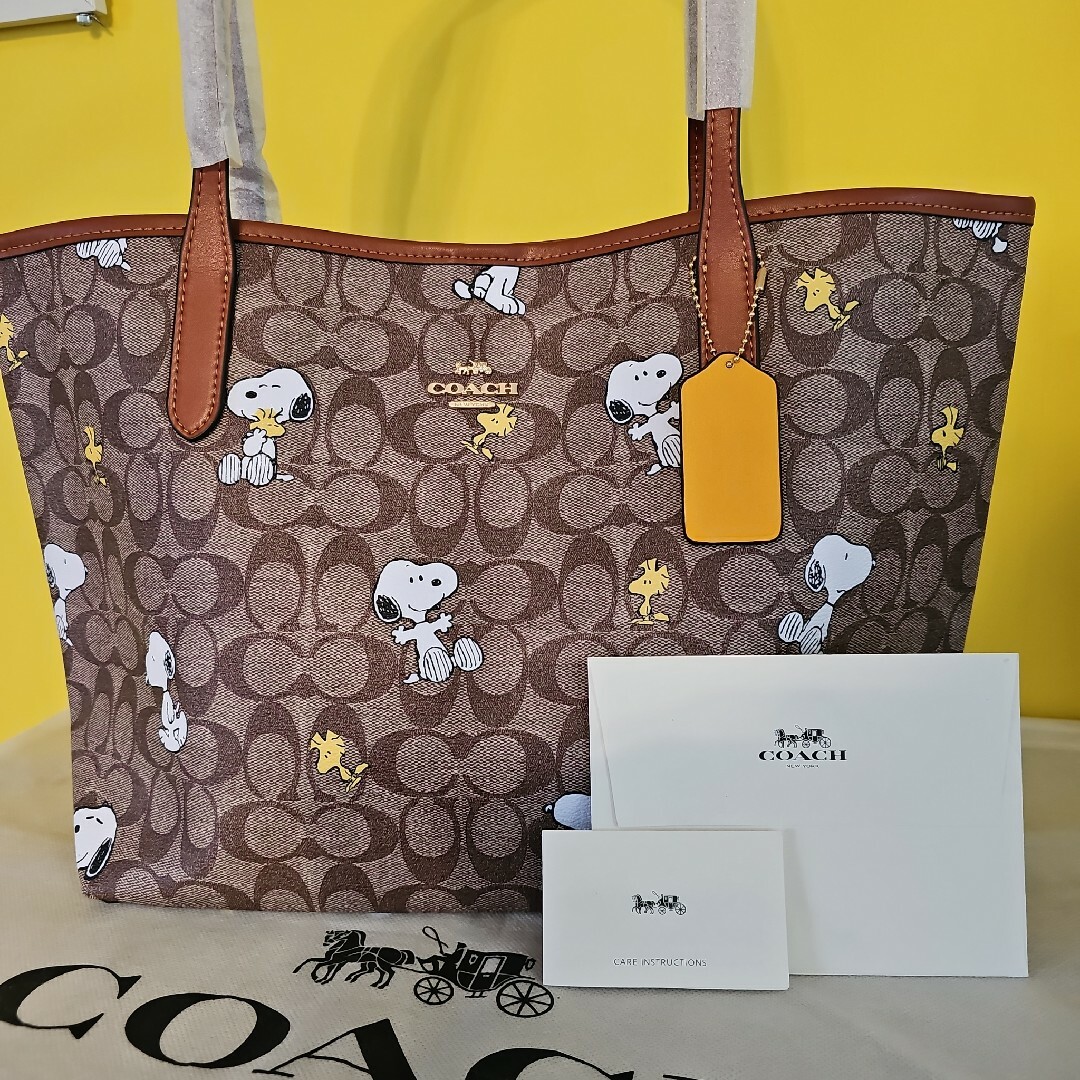 COACH - コーチ スヌーピー トートバッグ COACH 新作 ウッドストック