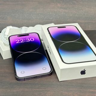 アイフォーン(iPhone)の【美品】SIMフリー iPhone14Pro 256GB ディープパープルおまけ(スマートフォン本体)