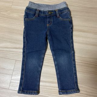 シマムラ(しまむら)の子供　キッズ　デニムパンツ ベビーパンツ　裏起毛　レギンスパンツ90cm(パンツ/スパッツ)