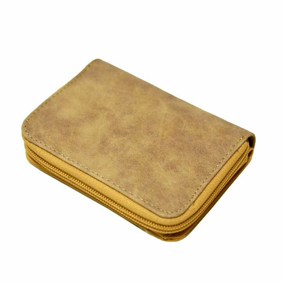 新品 VIVID ESSE スエード 二つ折り財布 レザー イエロー 黄色 レディースのファッション小物(財布)の商品写真