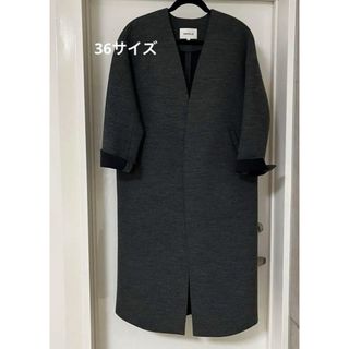 ♡美品♡ マックスアンドコー　ロングコート　ベルテッド　ダブル　リボン　黒　M