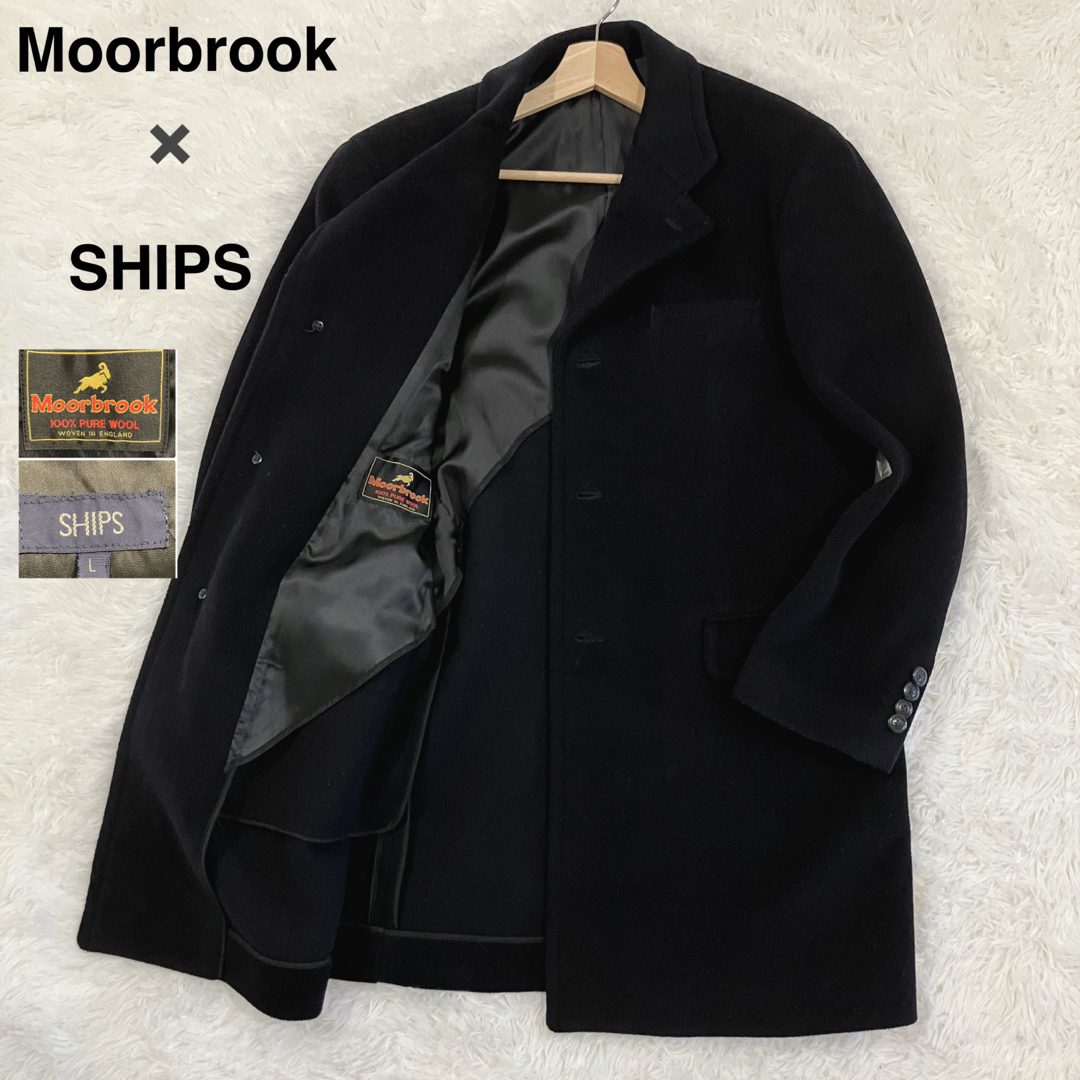 SHIPS(シップス)のMoorbrook×SHIPS ウールコート　L ヘリンボーン　厚手 メンズのジャケット/アウター(その他)の商品写真