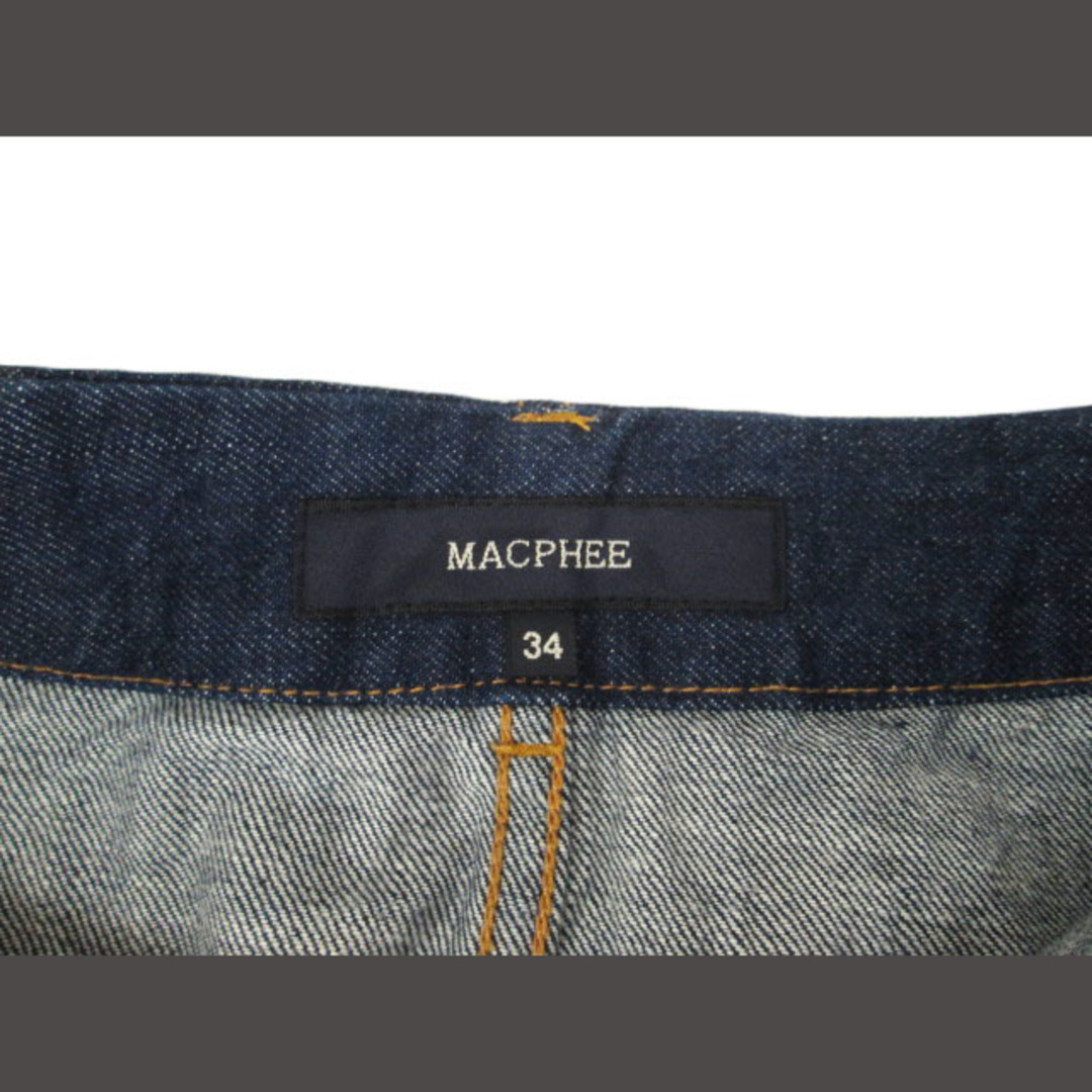 MACPHEE(マカフィー)のマカフィー MACPHEE トゥモローランド スカート タイト デニム 34 青 レディースのスカート(ひざ丈スカート)の商品写真