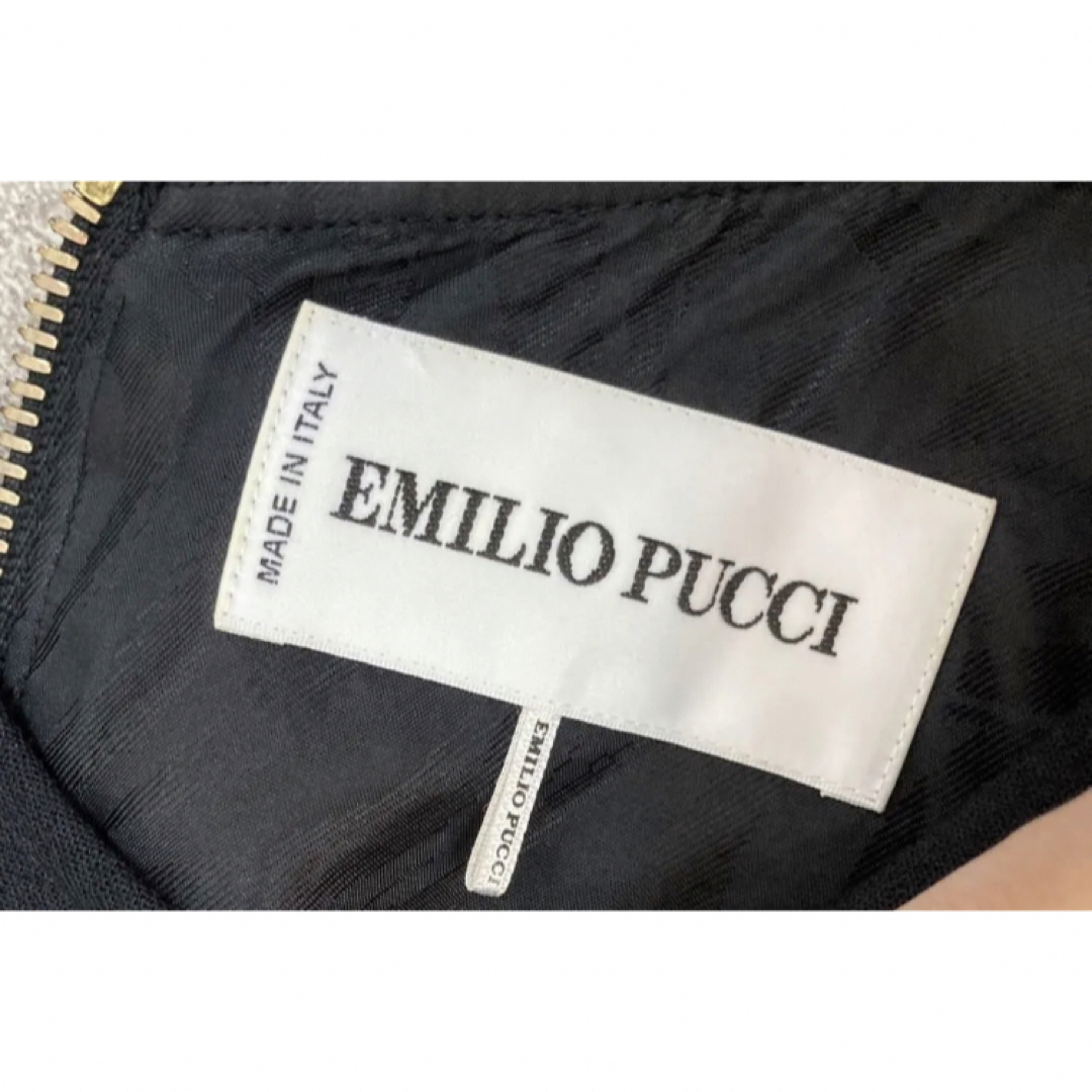 EMILIO PUCCI - エミリオプッチ バックファスナーロゴ入ペプラムタイト