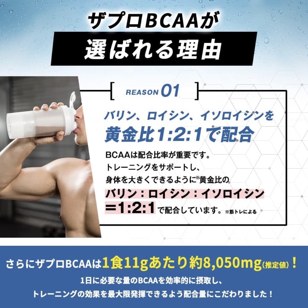 THE PROTEIN BCAA グリーンアップル風味　プロテイン　武内製薬  食品/飲料/酒の健康食品(プロテイン)の商品写真