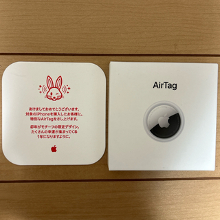 Apple AirTag うさぎ MQLX3J/A(その他)