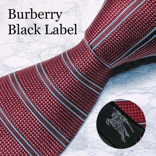 最高級ネクタイ✨新品✨】BURBERRY BLACK LABEL ボルドー系-