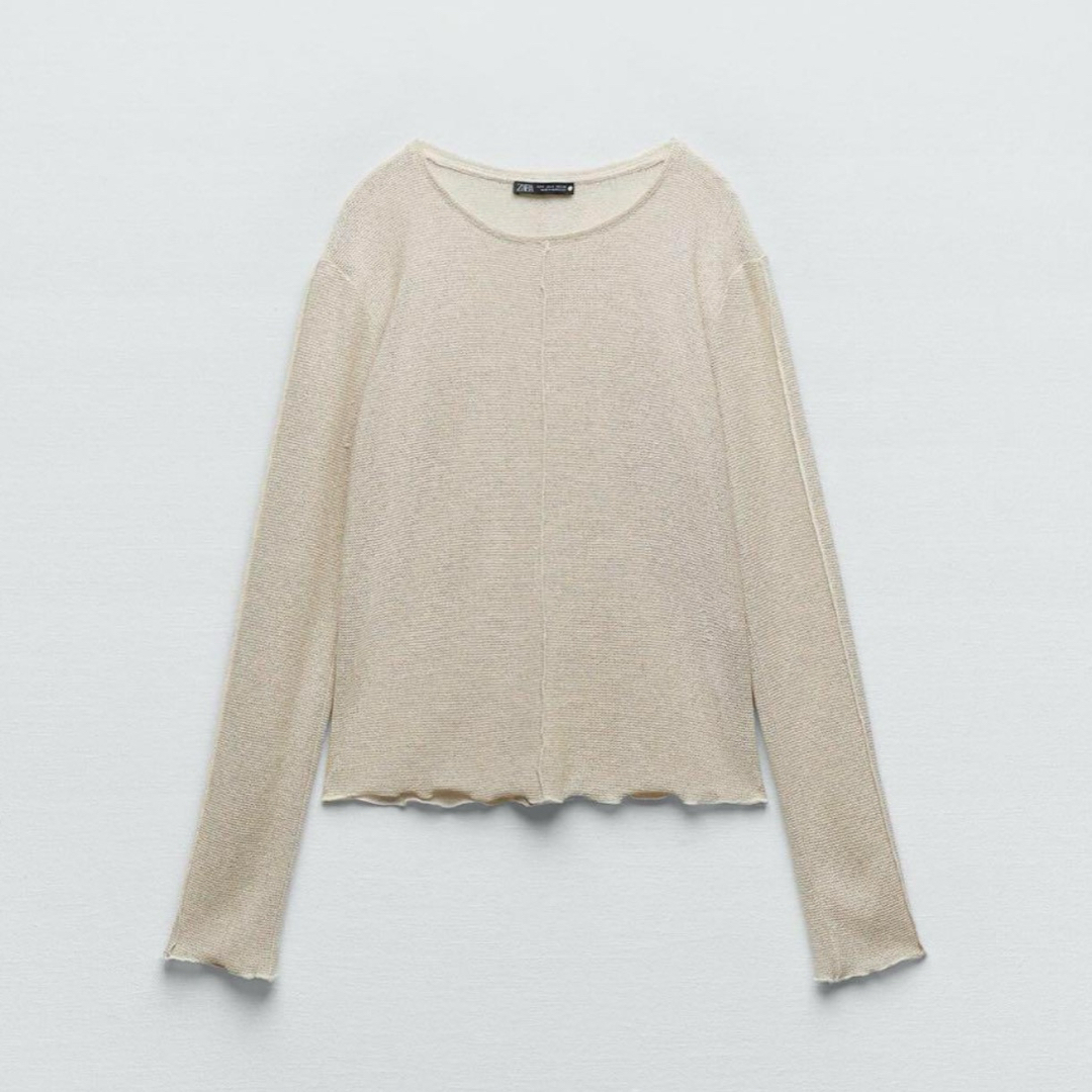 ZARA(ザラ)のZARAシャイニーTシャツ  レディースのトップス(シャツ/ブラウス(長袖/七分))の商品写真