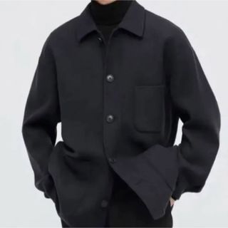 ユニクロ(UNIQLO)のユニクロ　＋J ジルサンダー　ウールブレンドオーバーサイズシャツジャケット(テーラードジャケット)