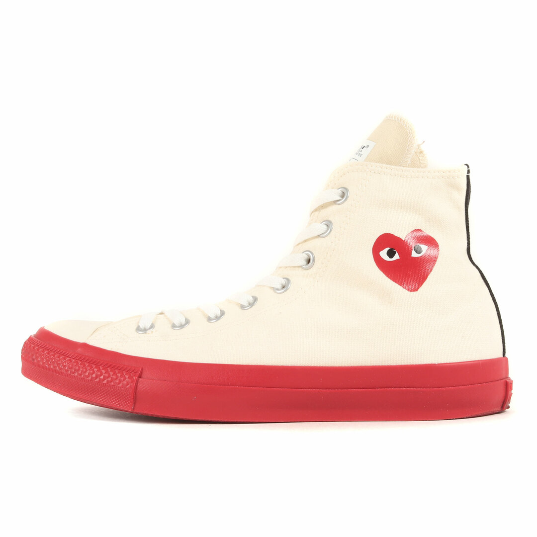 COMME des GARCONS(コムデギャルソン)のCOMME des GARCONS コムデギャルソン サイズ:28.0cm 2022年製 CONVERSE コンバース オールスター キャンバス ハイカット スニーカー AZ-K121 1SD020 ALL STAR PLAY ホワイト 白 US9.5 シューズ 靴 コラボ【メンズ】【中古】 メンズの靴/シューズ(スニーカー)の商品写真