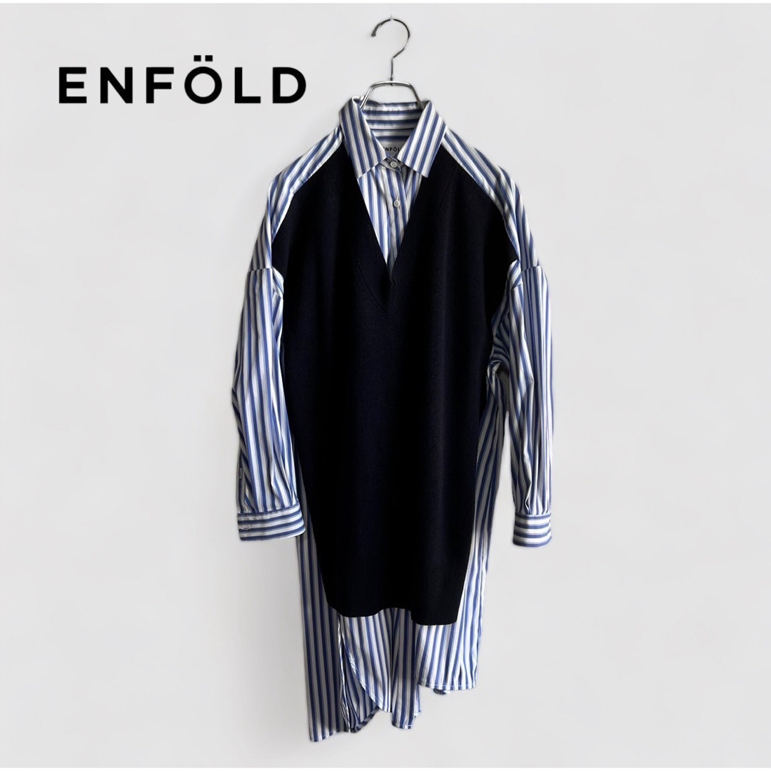 新着 BIGシャツ ワイドスリーブ ENFOLD エンフォルド/ENFOLD】のサテン