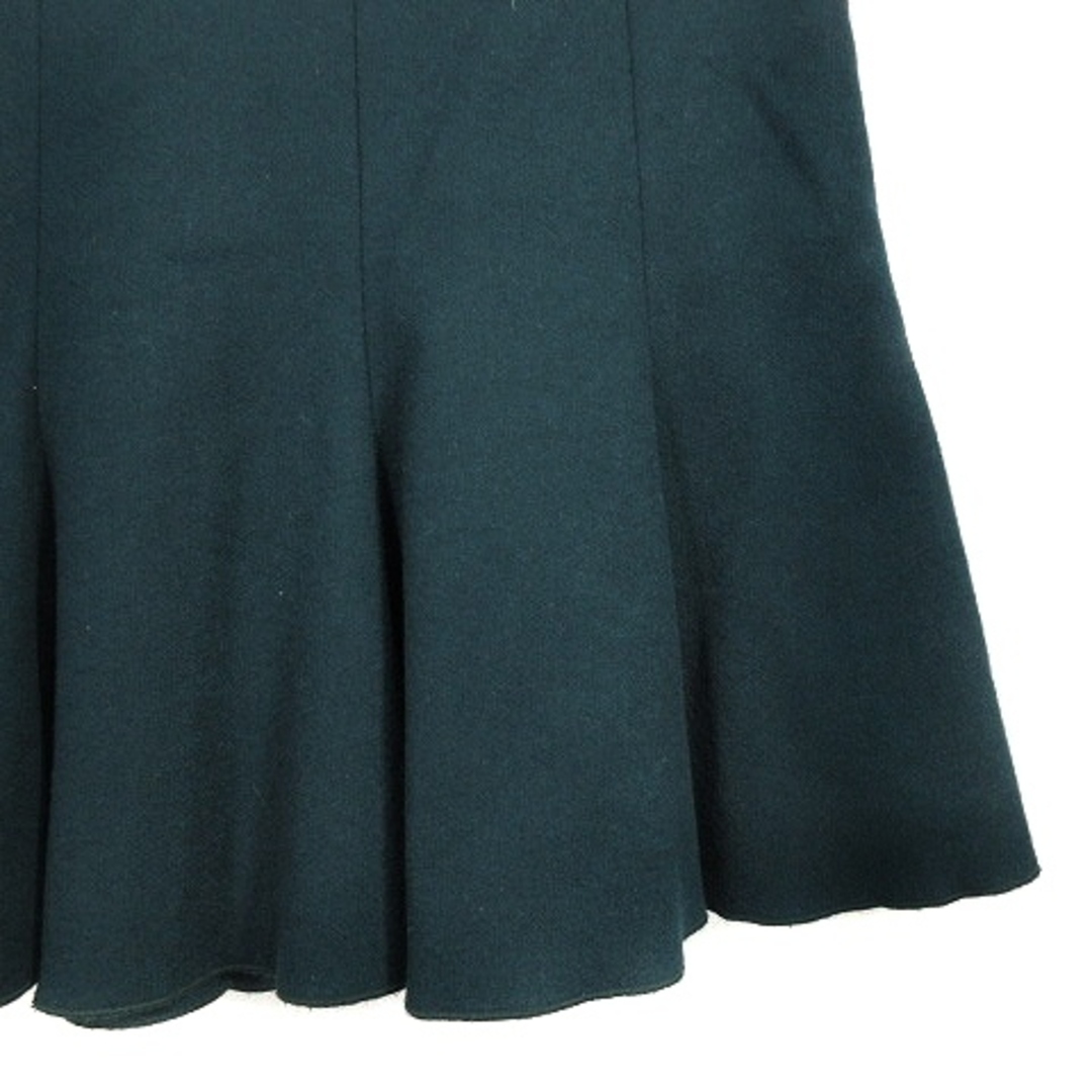 PAULE KA(ポールカ)のポールカ スカート フレア ひざ丈 サイドファスナー ウール 40 緑 ボトムス レディースのスカート(ひざ丈スカート)の商品写真