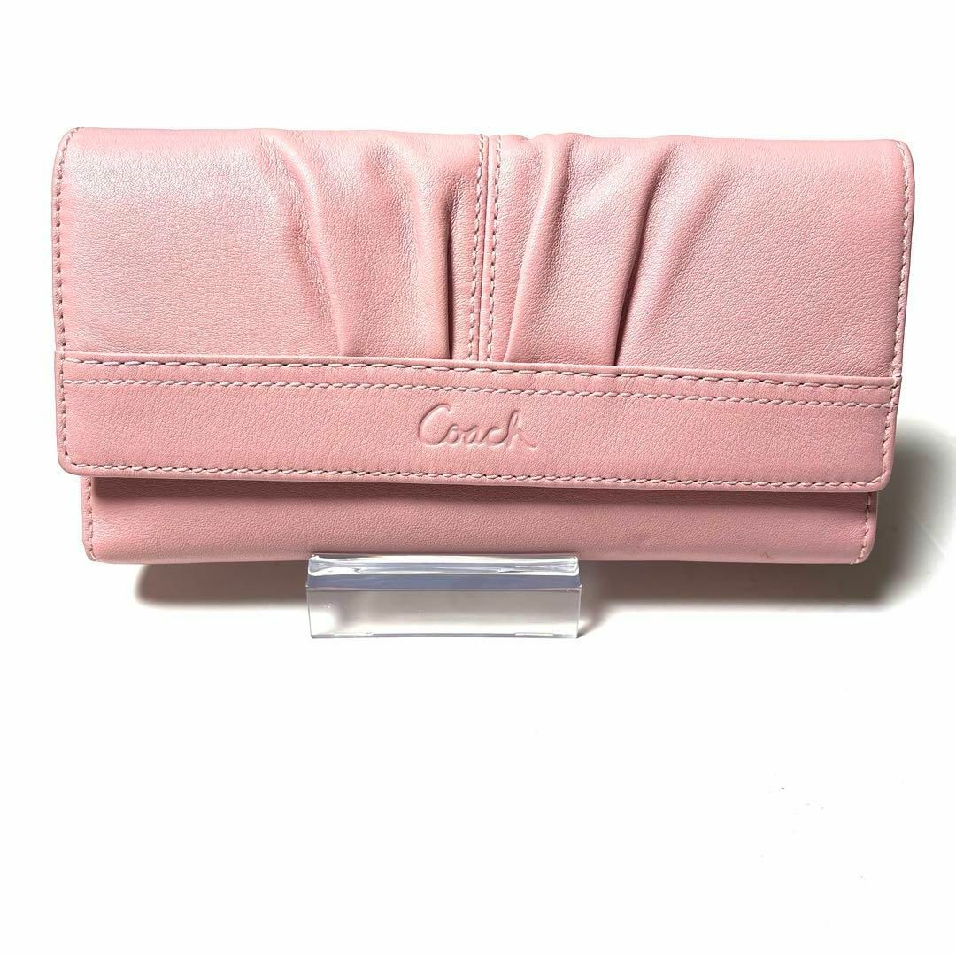 COACH(コーチ)のコーチCOACH ピンクのレザー長財布　タグ付き未使用品 レディースのファッション小物(財布)の商品写真