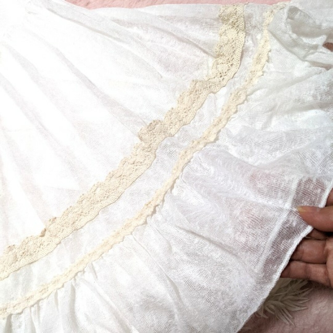 LIZ LISA(リズリサ)のリズリサ♥純白♥花柄＆レース刺繍♥超柔らか❤チュニワンピ レディースのワンピース(ミニワンピース)の商品写真