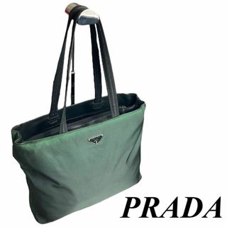 ✨極美品✨PRADA 肩掛け トートバッグ チャーム 自立  ブラック ナイロン