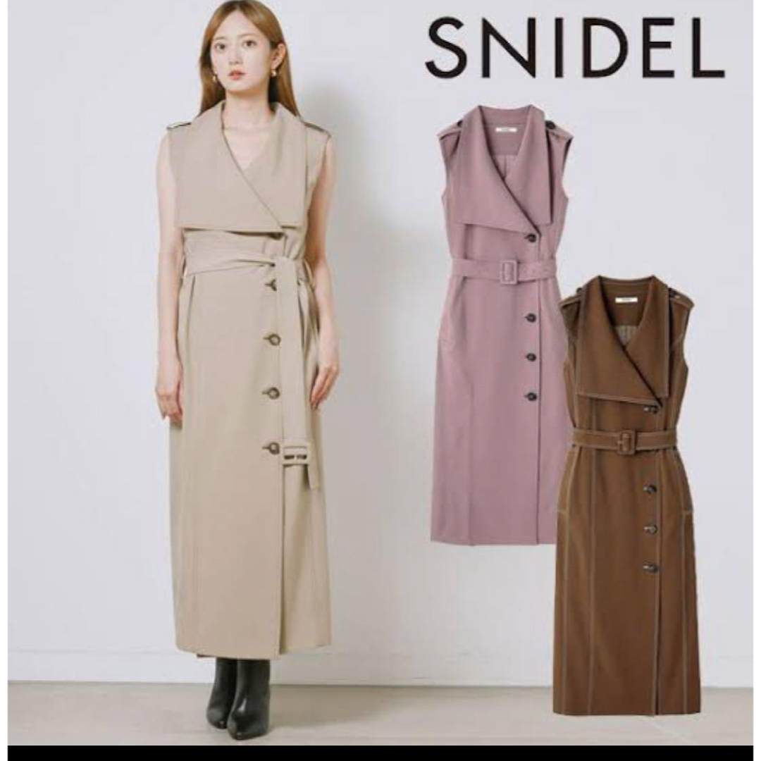 SNIDEL - スナイデル ノースリ トレンチ ワンピースの通販 by SNIDEL - スナイデル ノースリ トレンチ ワンピースの通販 by