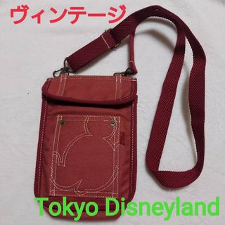 ディズニー(Disney)のレア☆ヴィンテージ☆東京ディズニーランドミッキーデニムショルダーバッグ 80s(キャラクターグッズ)