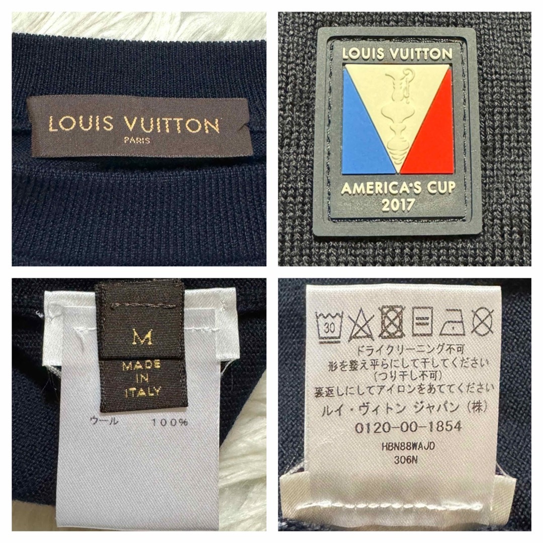 LOUIS VUITTON(ルイヴィトン)の本物 極美品 ルックブック掲載 ルイヴィトン Vデザイン ウール セーター M  メンズのトップス(ニット/セーター)の商品写真