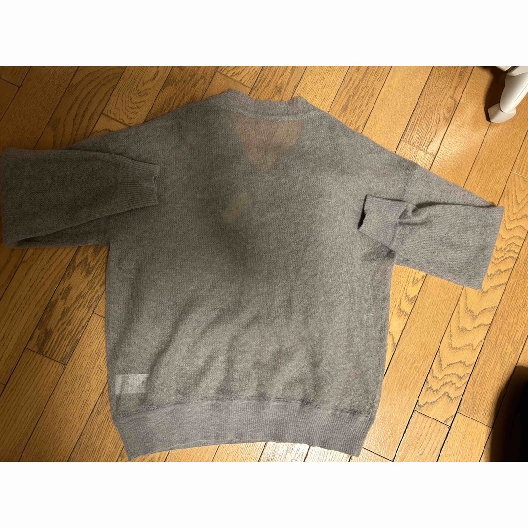 L'Appartement DEUXIEME CLASSE(アパルトモンドゥーズィエムクラス)のアパルトモン　sheer vneck mohair knit レディースのトップス(ニット/セーター)の商品写真