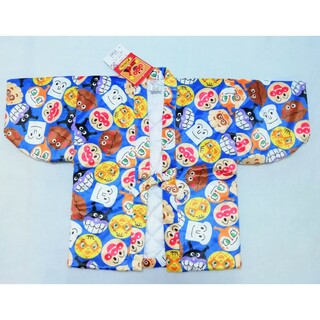 バンダイ(BANDAI)の☀新品　90cm　アンパンマン　はんてん暖かルームウェア　ブルー(ジャケット/上着)