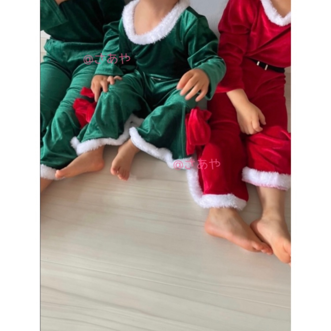 サンタ フレア セットアップ 子ども 赤 クリスマス 帽子 お洒落 コスプレ キッズ/ベビー/マタニティのキッズ服男の子用(90cm~)(その他)の商品写真