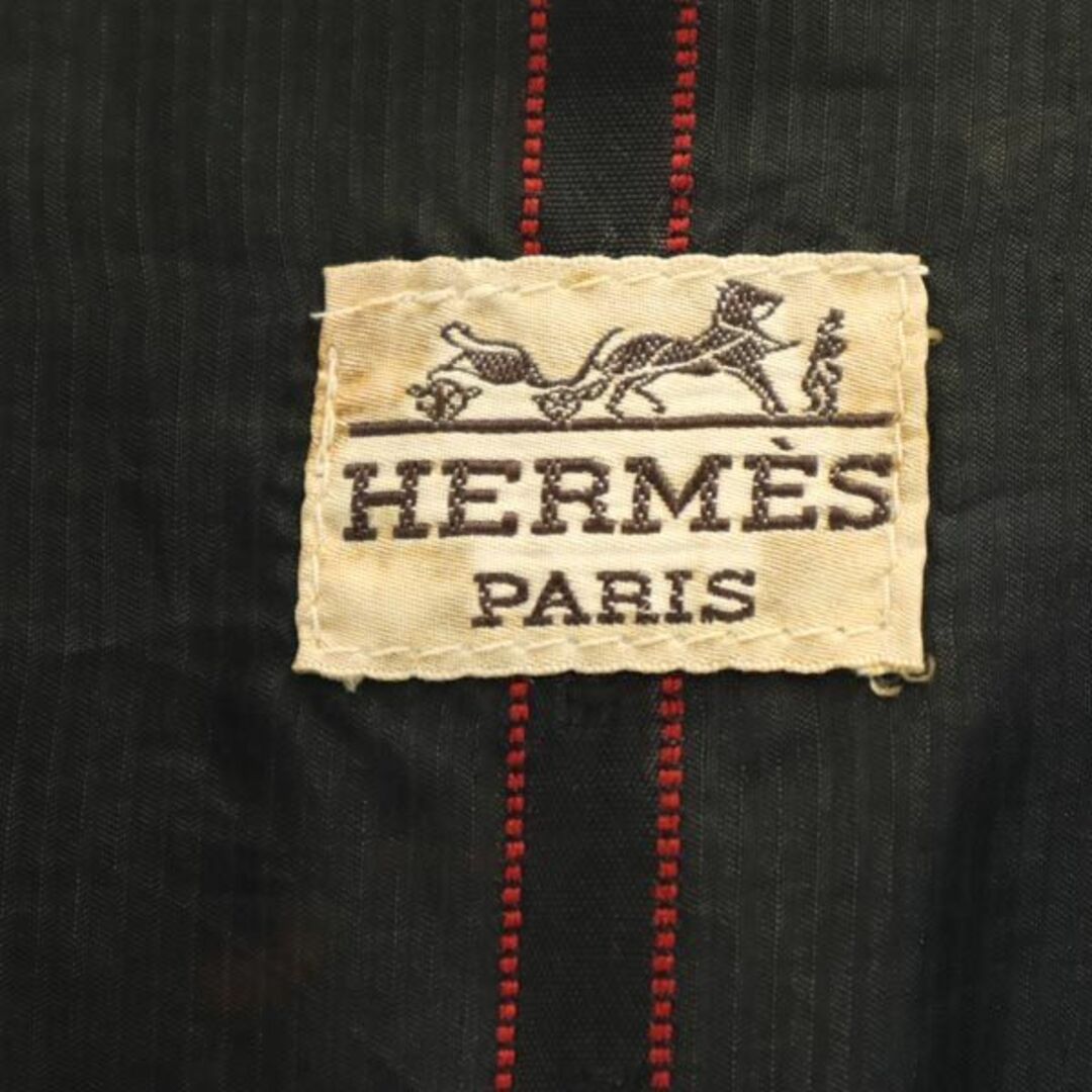 Hermes(エルメス)のエルメス チェスターコート 黒 HERMES メンズ 古着 【231126】 メンズのジャケット/アウター(チェスターコート)の商品写真