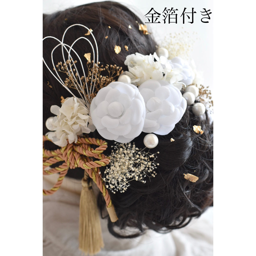 ✨カメリアピックの髪飾り✨卒業式,結婚式,袴,和装,着物,七五三 レディースのヘアアクセサリー(ヘアピン)の商品写真